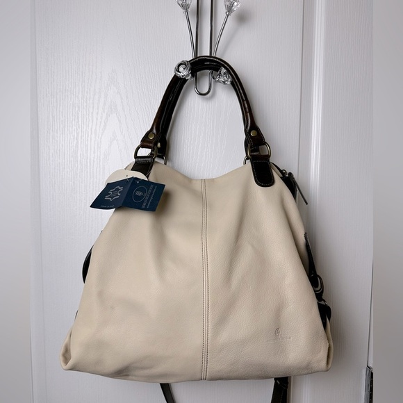 Borgo Degli Etruschi premium leather made in Italy handbag, large NWT - Picture 2 of 16